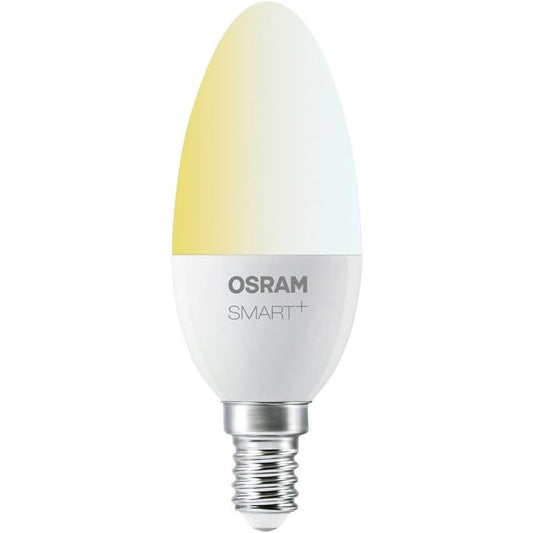 180470 - OSRAM Smart+ LED ZigBee, Llambë me Bazë E14, 2700K - 6500K, I Errësueshëm, i Përshtatshëm me Echo Plus dhe Echo Show (Gjenerata e 2-të) dhe Philips Hue Bridge, E Bardhë e Ngrohtë Në Dritën e Ditës