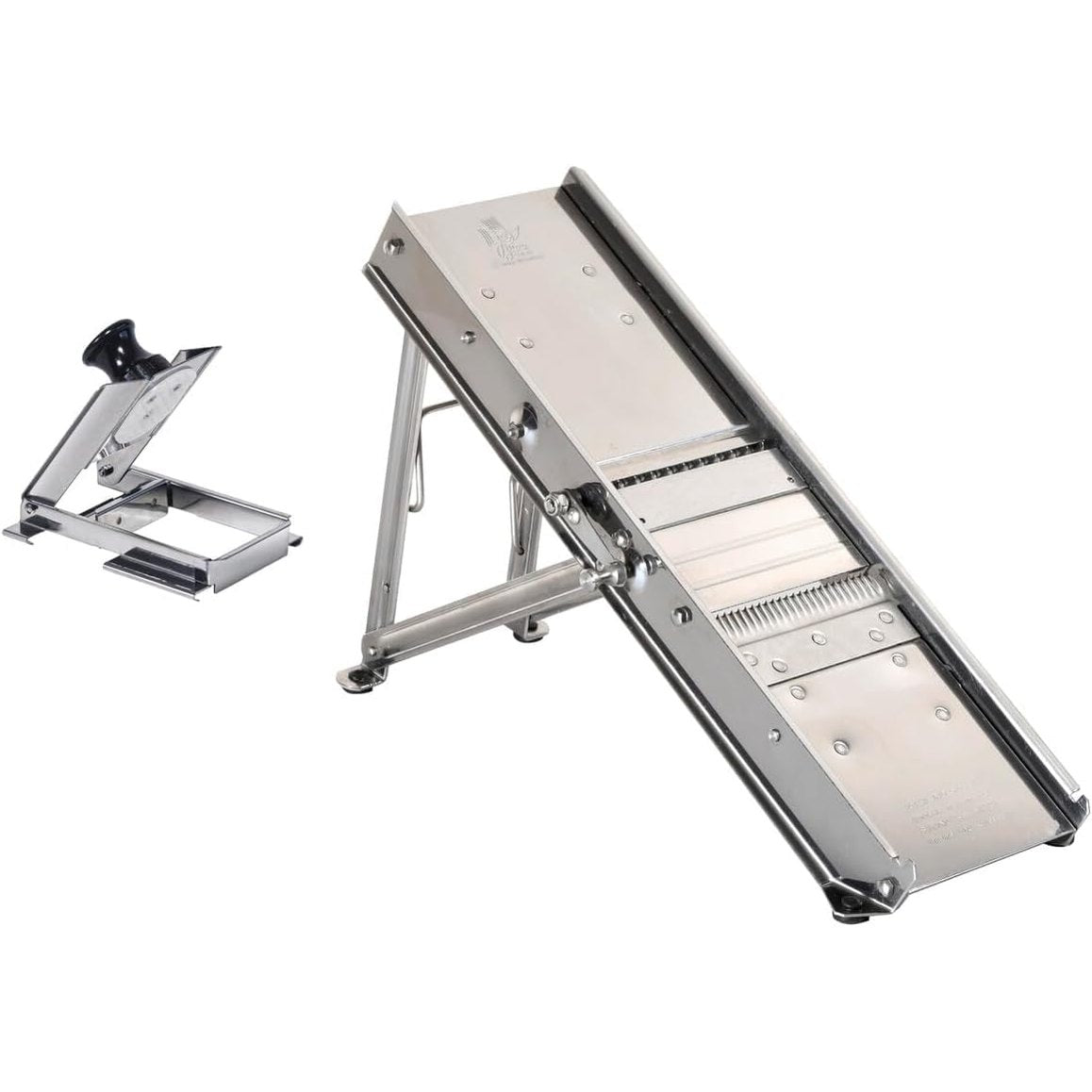 183020 - LOUIS TELLIER - Mandolinë Prodhuese prej Çeliku Inoks me Ndërrim të Shpejtë të Bllokut Prerjeje (3 dhe 10 mm) - Mundësi Rregullimi dhe Shumëfunksional - Produkt Francez