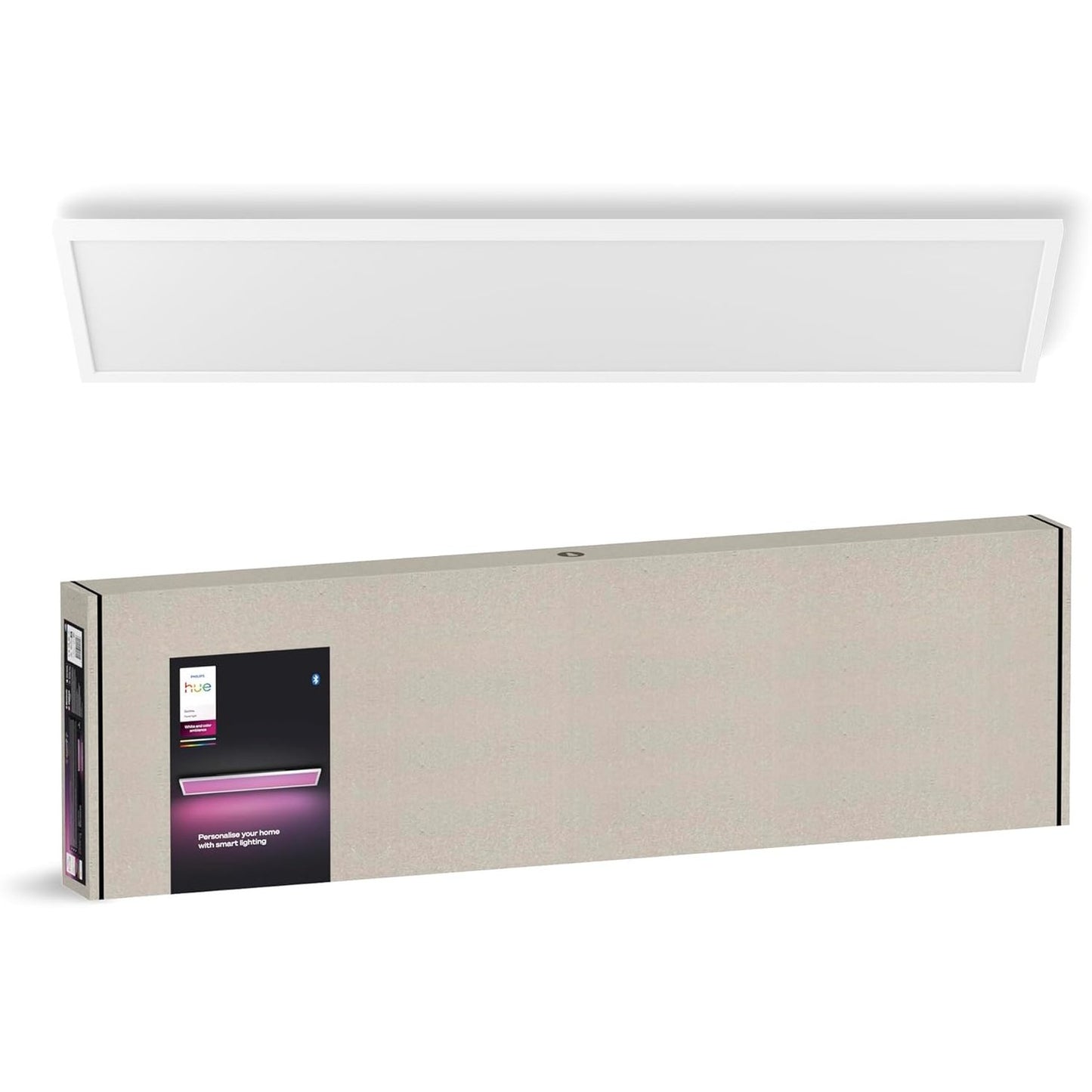 199007 - PHILIPS Hue White and Color Ambiance, Panneau LED i Lidhur Drejtpërdrejt me SURIMU, i Pajtueshëm me Bluetooth, Ngjyra e Bardhë