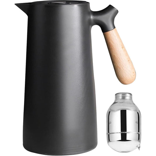 178631 - SHAREMEE - Termos për Kafe, Shishe Dy-Shtresa me Izolim Vakumi, Kapacitet 340oz, Mban Ngrohtë për 24 Orë, Materiali i Zi