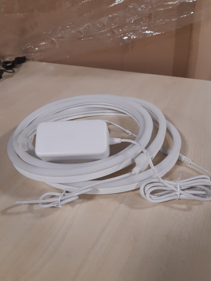 177203 - GOVEE Dritë me Litar Neoni, Shirit LED RGBIC 3m, Hartëzim Formash me Dizajn DIY, Pajtueshëm me SmartThings, Matter, Alexa dhe Google Assistant, për Dekorim të Murit në Dhomën e Lojëra në Dhomën e Gjumit, Ngjyra e Bardhë