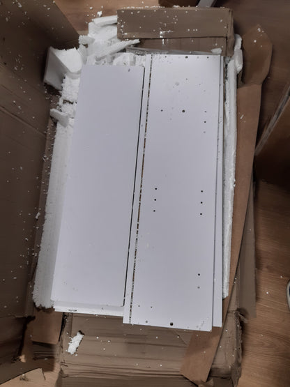 167025 - XONOX.HOME Dollap i Montuar në Mur X06A9723 për Banjo, me Efekt të Bardhë dhe Shkëlqim të Lartë të Bardhë, me Tërheqje të Thellë, Dimensionet: 74x79x24 cm